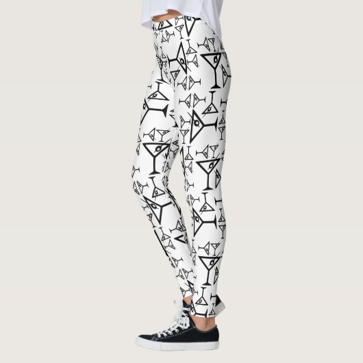 Martini-Brille CUSTOM HINTERGRUNDFARBE Leggings (Links)
