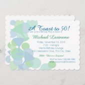 Martini Bubbles Party Einladung (Vorne/Hinten)