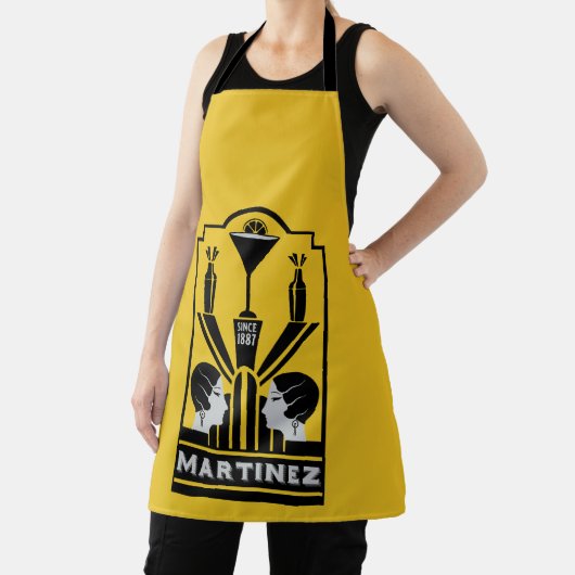 Martini Cocktail Art Deco Schürze (InSitu)