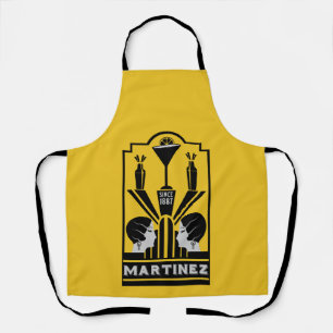 Martini Cocktail Art Deco Schürze