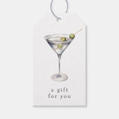 Martini Cocktail Bar Gift oder Gefallen Tag Geschenkanhänger (Vorderseite)