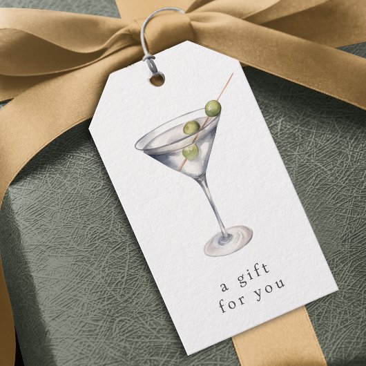 Martini Cocktail Bar Gift oder Gefallen Tag Geschenkanhänger