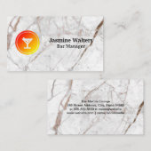 Martini-Cocktail-Bar-Logo | Barkeeper Visitenkarte (Vorne/Hinten)