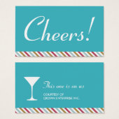 Martini Cocktail Blue Fest Ticket (Vorne & Hinten)