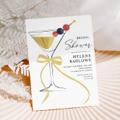 Martini Cocktail Bow Modernes Elegantes Brautparty Einladung