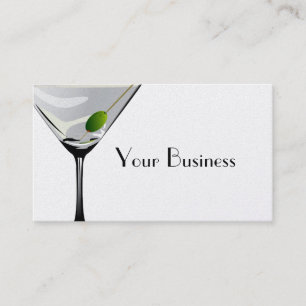 Martini Cocktail Business Card Platinum Visitenkarte