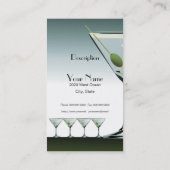 Martini Cocktail Business Card Visitenkarte (Rückseite)
