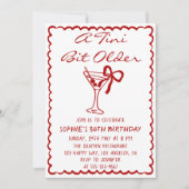 Martini-Cocktail Ein Tini-Bitchen Älter 30. Geburt Einladung (Vorderseite)