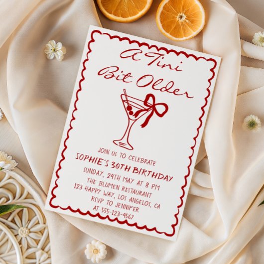 Martini-Cocktail Ein Tini-Bitchen Älter 30. Geburt Einladung