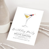 Martini Cocktail Elegante Minimalistisch Geburtsta Einladung