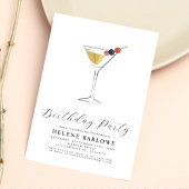 Martini Cocktail Elegante Minimalistisch Geburtsta Einladung