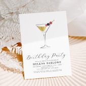 Martini Cocktail Elegante Minimalistisch Geburtsta Einladung