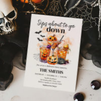 Martini Cocktail Halloween-Party Einladung