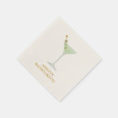 Martini-Cocktail-Hochzeitsdusche oder Junggesellin Serviette (Ecke)