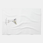 Martini Cocktail Lounge mit Ihrem Namen Geschirrtuch (Horizontal)