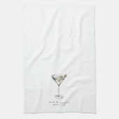 Martini Cocktail Lounge mit Ihrem Namen Geschirrtuch (Vertikal)