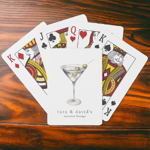 Martini Cocktail Lounge mit Ihrem Namen Spielkarten