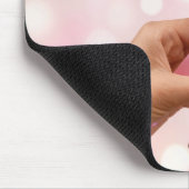 Martini-Cocktail mit rosa Satinschleife Mousepad (Ecke)
