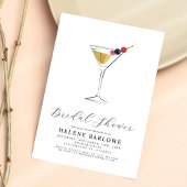 Martini Cocktail Modernes Minimalistisches Brautpa Einladung