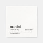 Martini Cocktail Modernes Zitat Schwarze Typografi Serviette (Vorderseite)