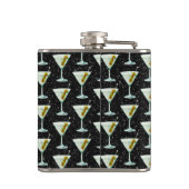 Martini Cocktail Muster Flachmann (Rückseite)