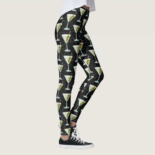 Martini Cocktail Muster Leggings (Rechts)