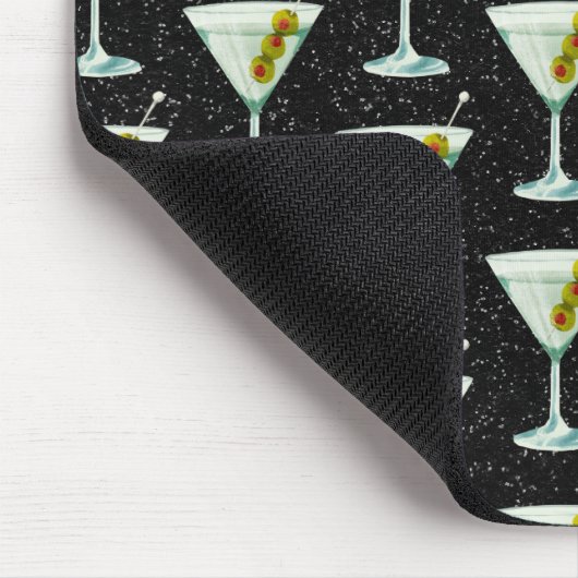 Martini Cocktail Muster Mousepad (Ecke)