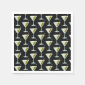 Martini Cocktail Muster Serviette (Vorderseite)