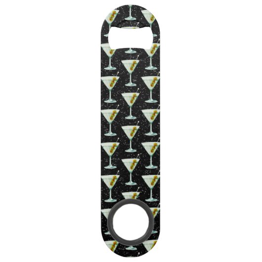 Martini Cocktail Muster Speed Flaschenöffner (Rückseite)
