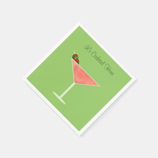 Martini Cocktail Napkins Serviette (Ecke)