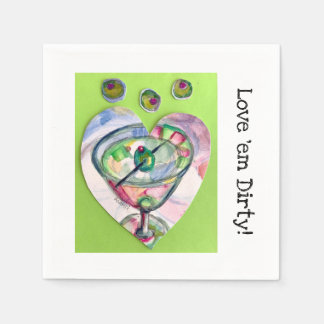 Martini Cocktail Napkins Serviette