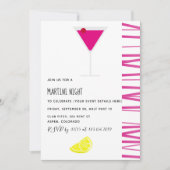 Martini Cocktail Night Party Einladung (Vorderseite)