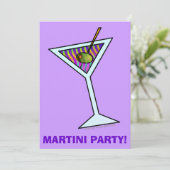 MARTINI - COCKTAIL-PARTY EINLADUNGEN (Stehend Vorderseite)