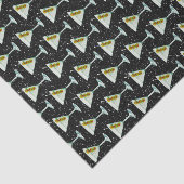 Martini Cocktail Pattern Seidenpapier (Ausschnitt)