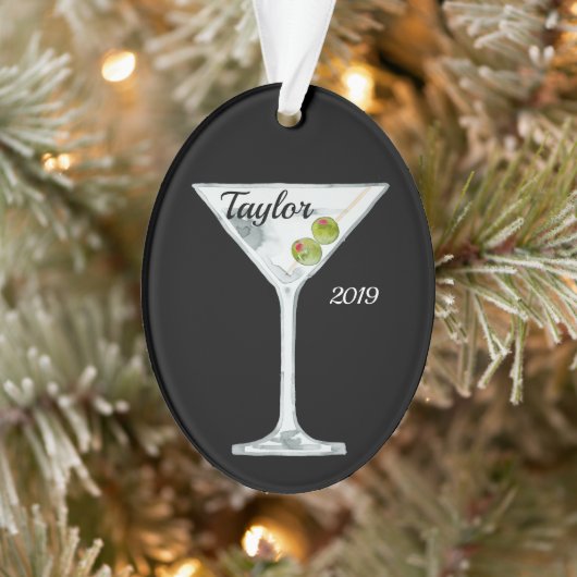 Martini-Cocktail Personalisiert Ornament (Baum)