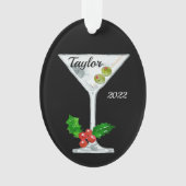 Martini Cocktail Personalisierte Ornament (Vorderseite)