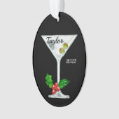 Martini Cocktail Personalisierte Ornament (Vorderseite)