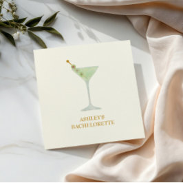 Martini Cocktail Polterabend oder Bachelorette Serviette