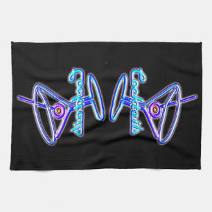 Martini-Cocktail Retro-Neonzeichen Vintage Bar Geschirrtuch