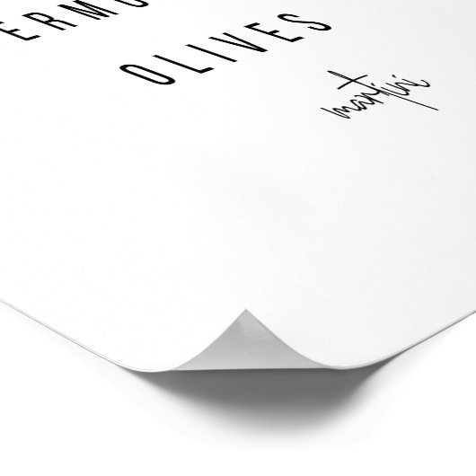 Martini Cocktail Rezept Poster (Ecke)