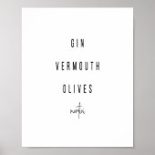 Martini Cocktail Rezept Poster (Vorne)