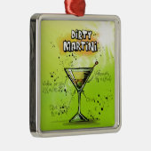 Martini Cocktail Rezept Silbernes Ornament (Rechts)