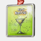 Martini Cocktail Rezept Silbernes Ornament (Links)