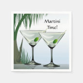 Martini Cocktail Tropical Beach Party Serviette (Vorderseite)