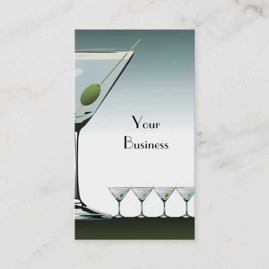 Martini Cocktailkarte Visitenkarte Zazzle De