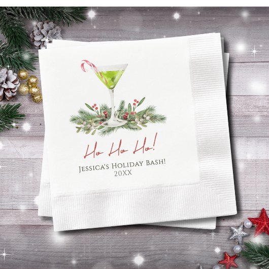 Martini-Cocktailparty- individuelle Candy Cane Mar Serviette