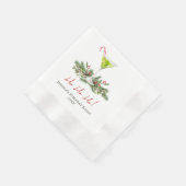 Martini-Cocktailparty- individuelle Candy Cane Mar Serviette (Ecke)