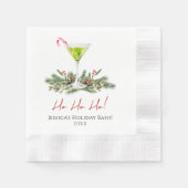 Martini-Cocktailparty- individuelle Candy Cane Mar Serviette (Vorderseite)