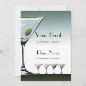 Martini Cocktails Einladung Vorlage 2 (Vorderseite)