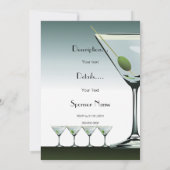 Martini Cocktails Einladungvorlage Einladung (Rückseite)